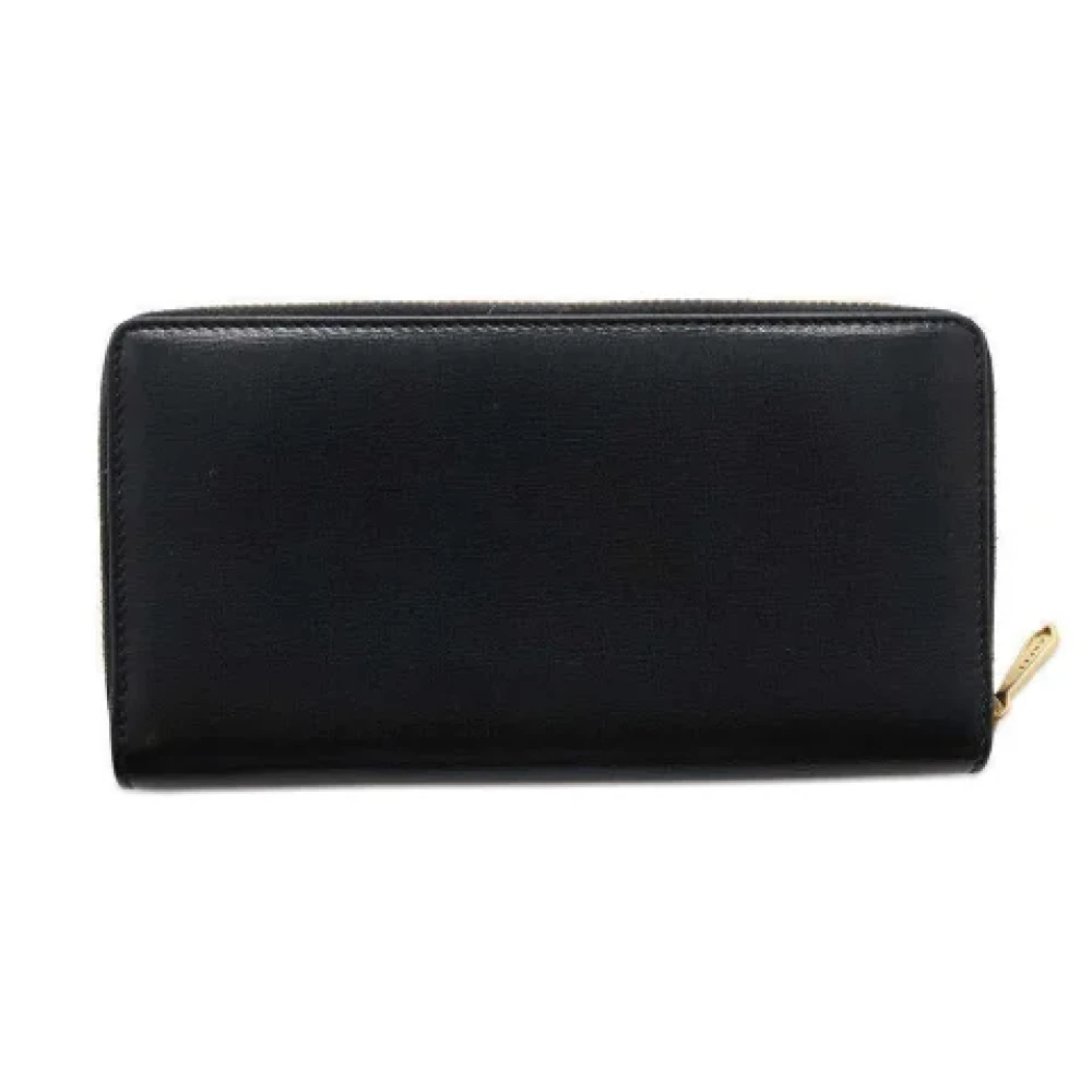 Gucci Vintage Pre-owned Leather wallets Black Dames