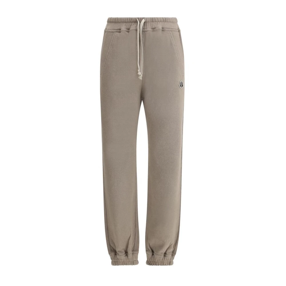 Moncler Sweatpants met pluche interieur in joggerstijl Brown Dames
