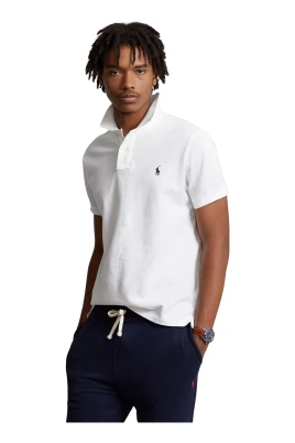 Slim-Fit Pikétröja i Bomull
