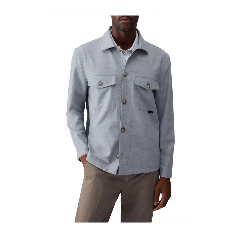 Liu Jo Mannelijk Grijs Jassen Heren, 2XL, Wol, Overshirt Jacket