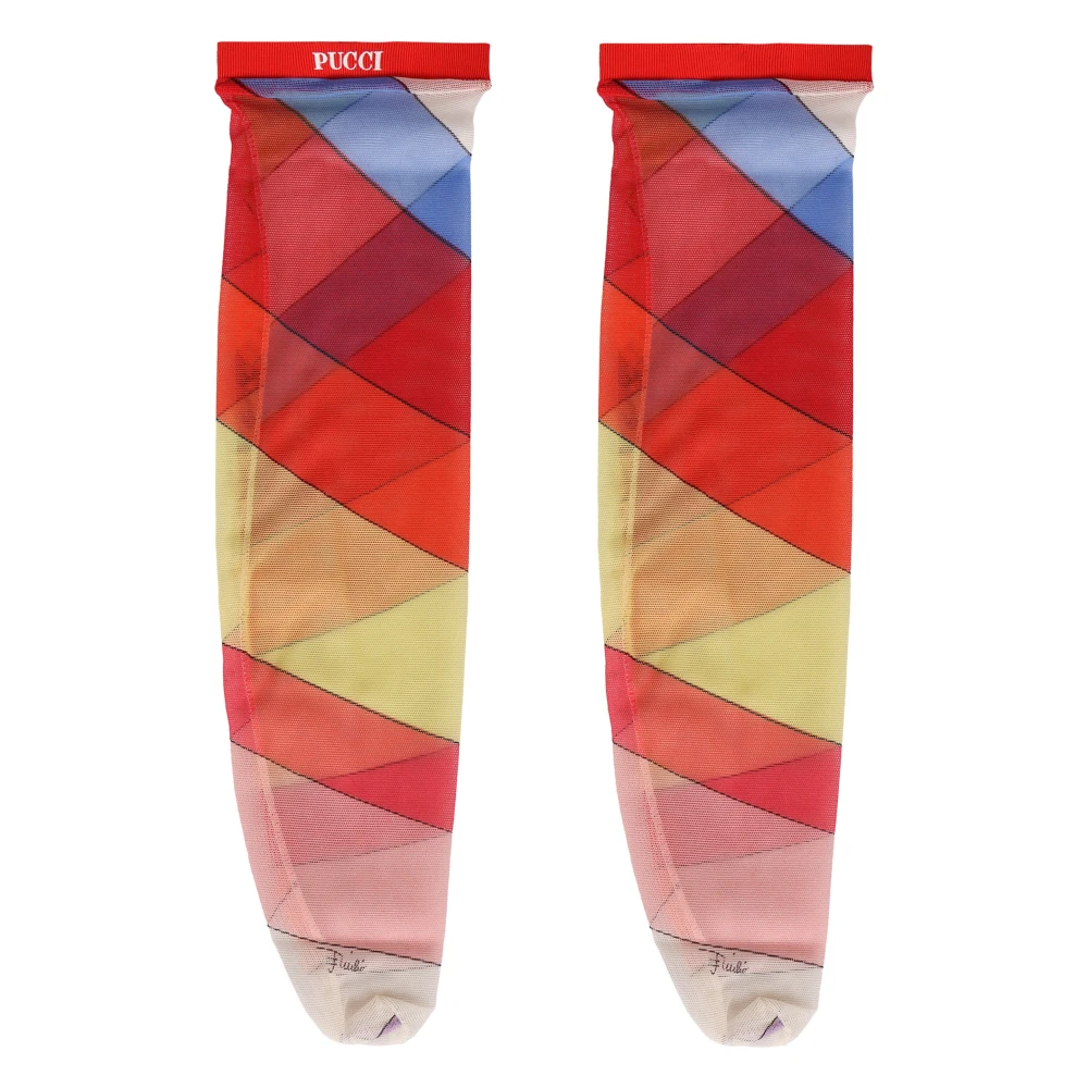 EMILIO PUCCI Iride All Over Print Nylon Sokken Multicolor Dames