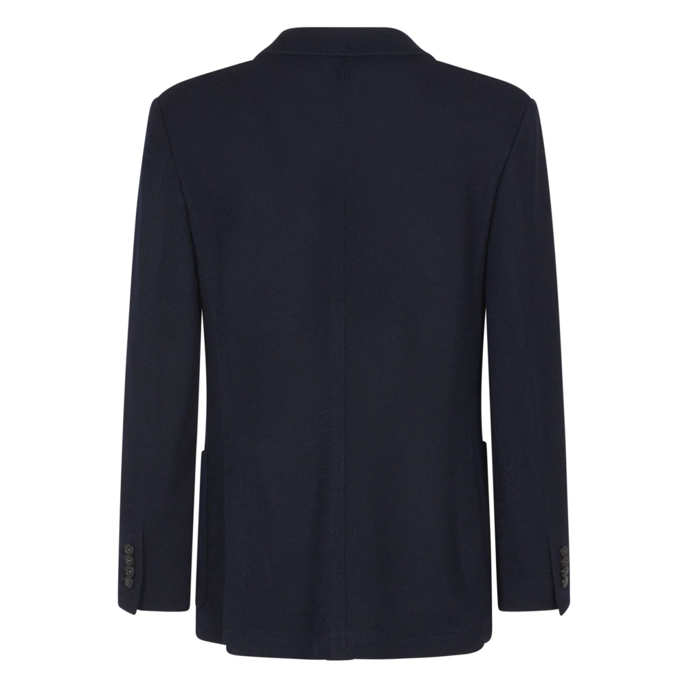 Canali Klassieke wollen blazer Blue Heren