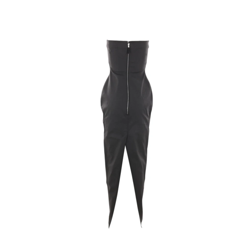 Rick Owens Zwarte Denim Bustier Jurk Black Dames