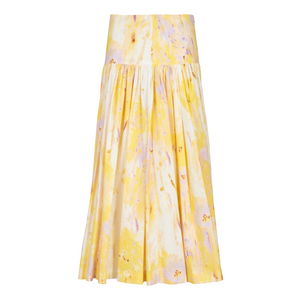 Jupe Longue Plissee Jaune MSGM Jupes maxi Miinto