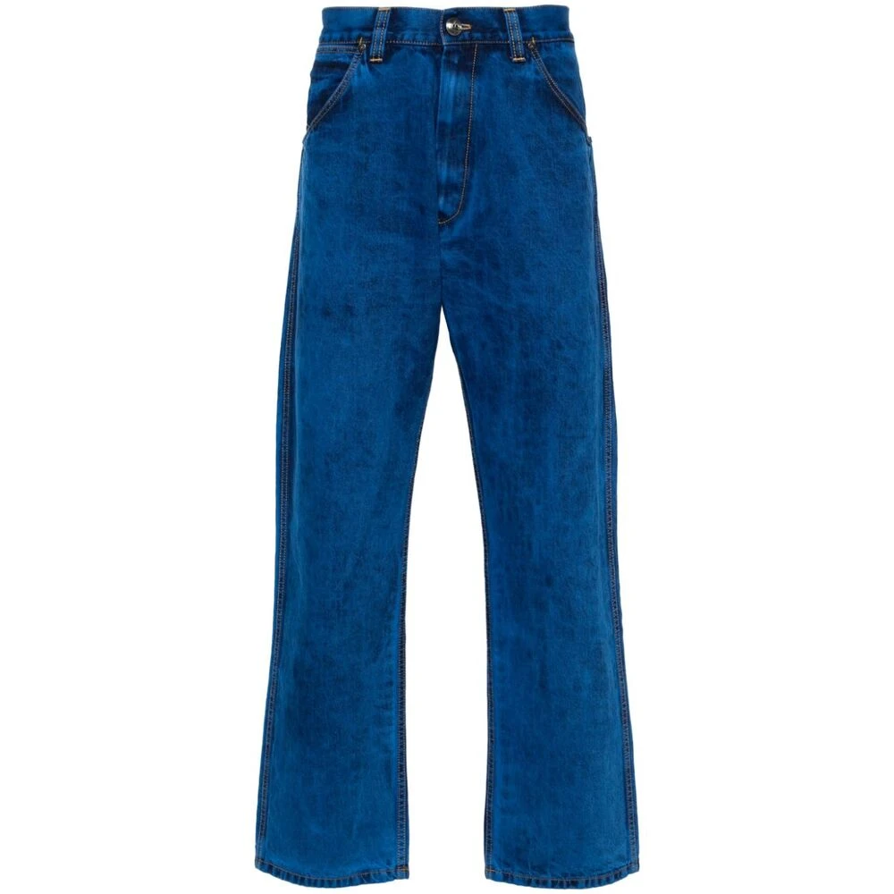 Vivienne Westwood Acid Wash Denim Jeans met Logo-Knopen Blue Heren