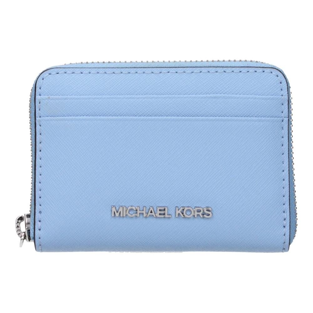 Michael Kors Women's Blue Wallets & Cardholders, One Size, Leather Cardholder