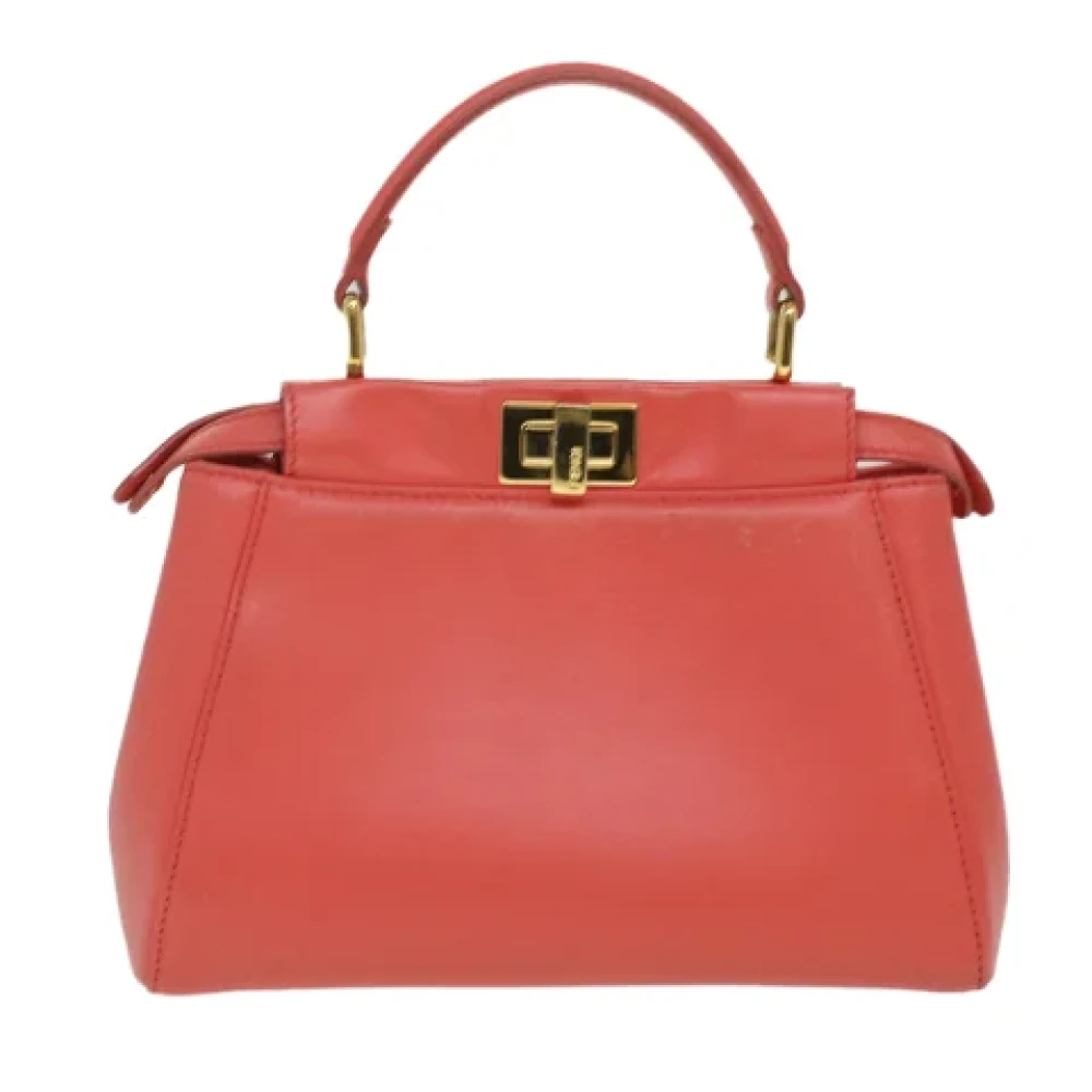 Fendi Vintage Pre-owned Leather handbags Orange Dames