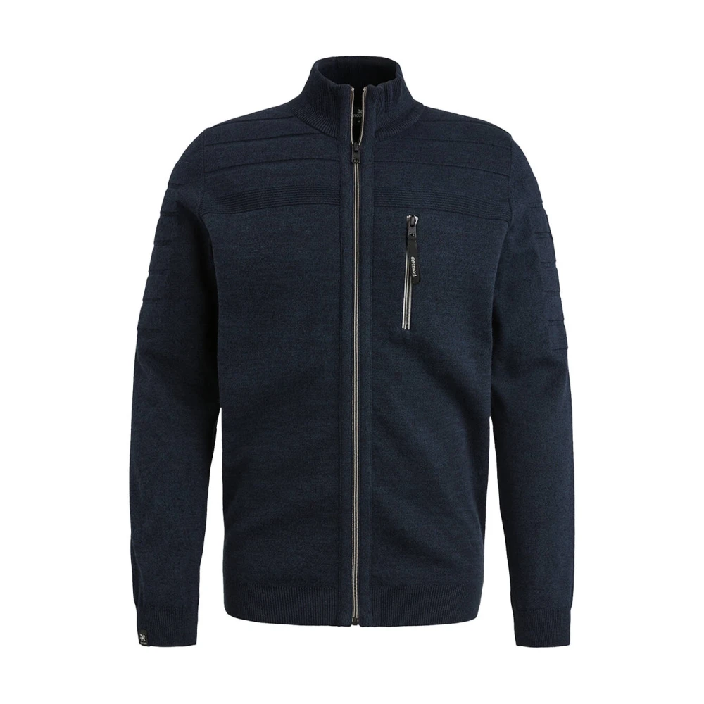 Vanguard Gebonden Katoenen Ritsjas Blue Heren