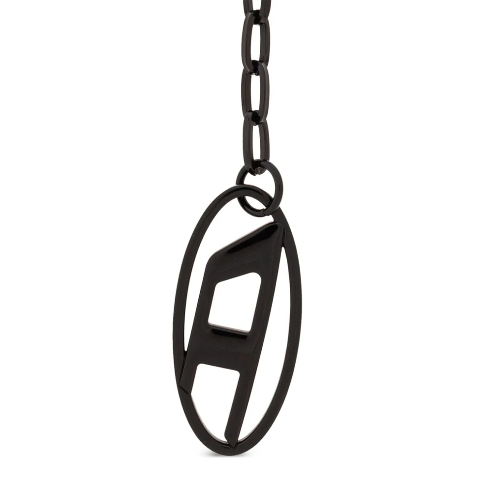 Diesel Stijlvol Logo Hanger Sleutelhanger Black Unisex