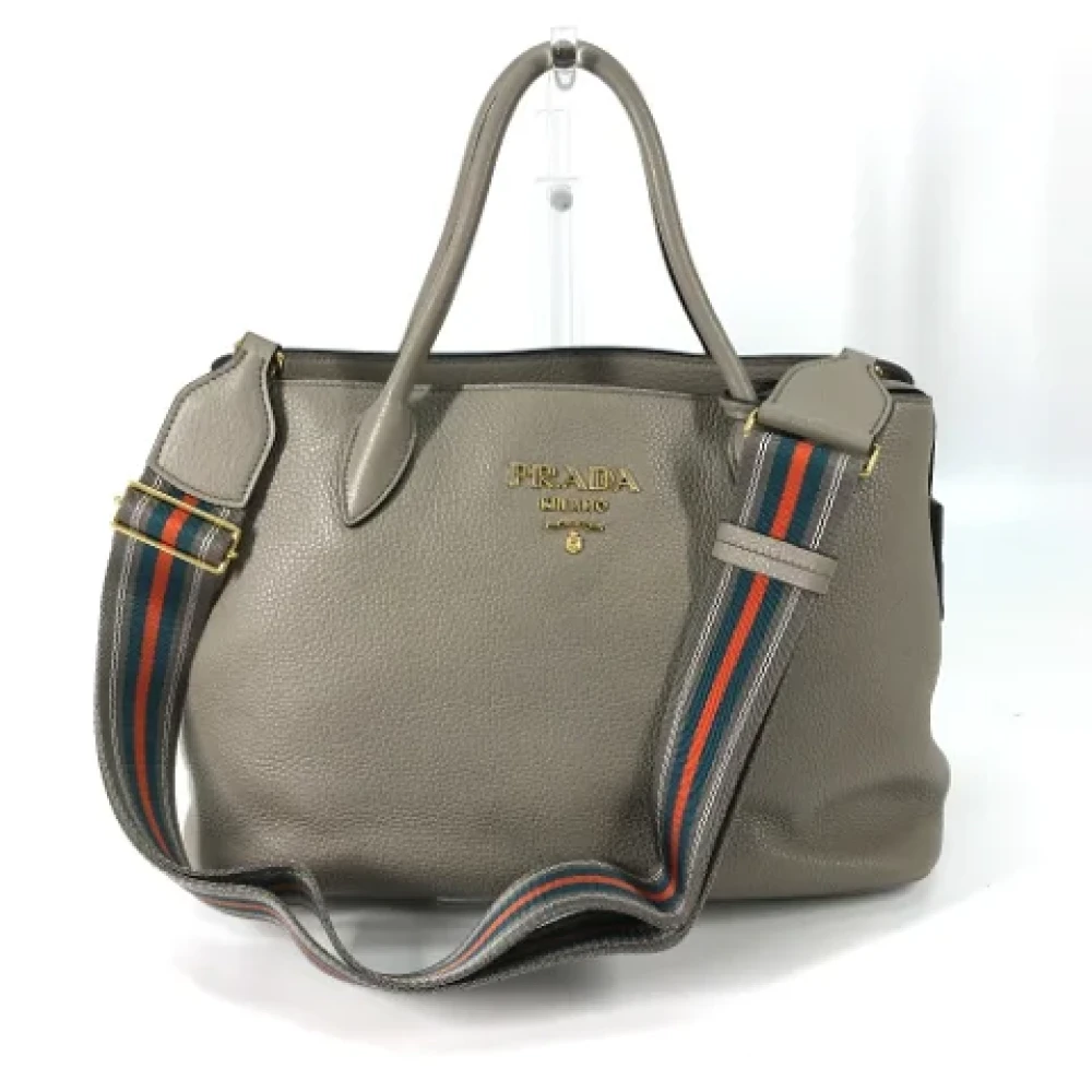 Prada Vintage Pre-owned Leather prada-bags Gray Dames