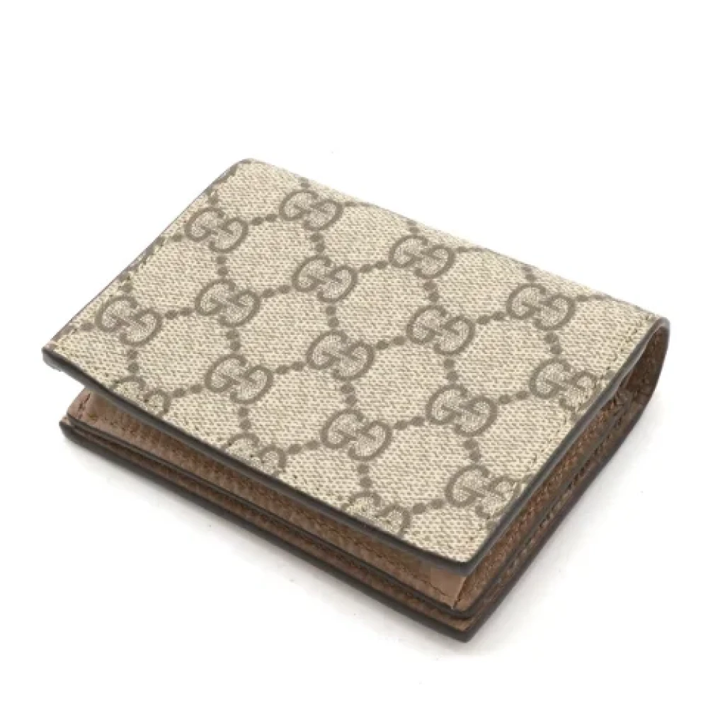 Gucci Vintage Pre-owned Canvas wallets Beige Dames