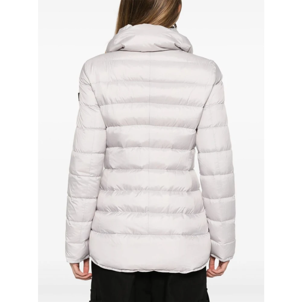 Peuterey Lichtgrijze Gewatteerde Jas Gray Dames
