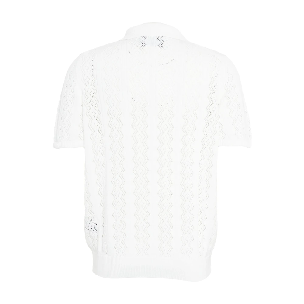 Amaránto Witte Open Gebreide Vest Ss25 White Heren