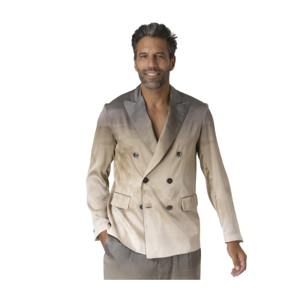 Pierre-Louis Mascia Multicolor Floral Gradient Blazer