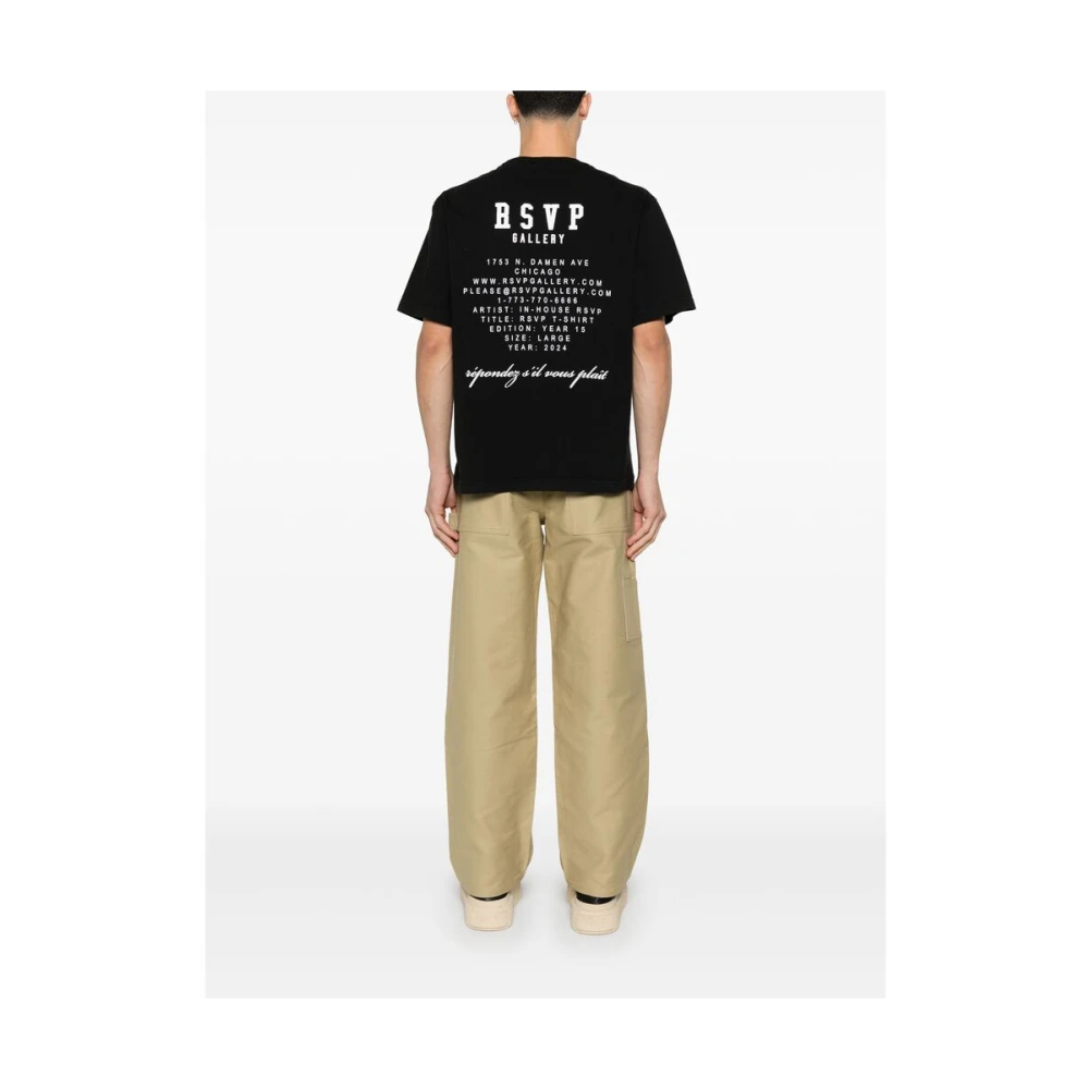 Agolde Zwart Crew Neck Logo T-shirt Black Heren