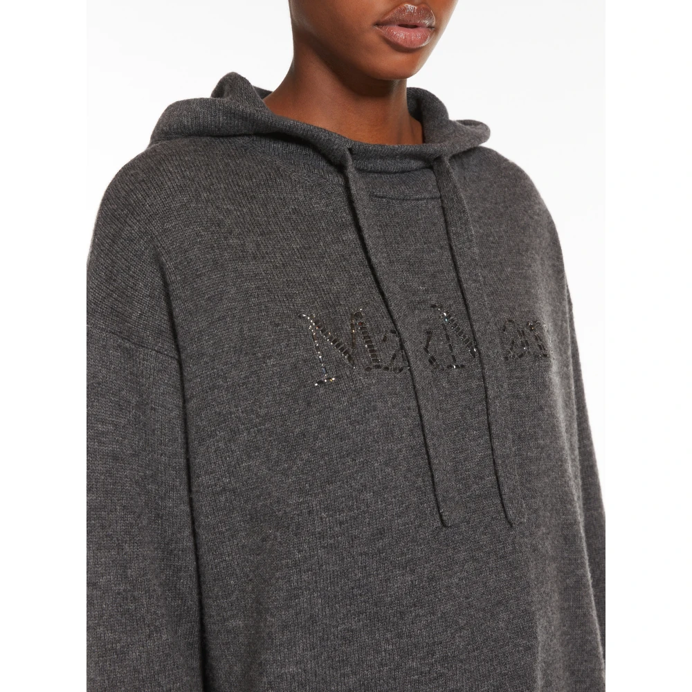 Max Mara Grijze hoodie met strass Gray Dames