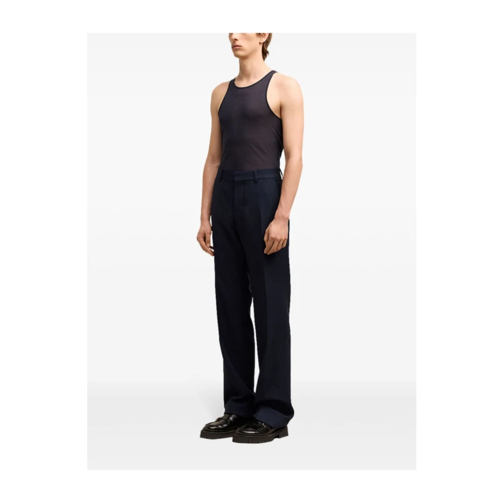 Ami Paris Donkerblauwe Rechte Broek Blue Heren