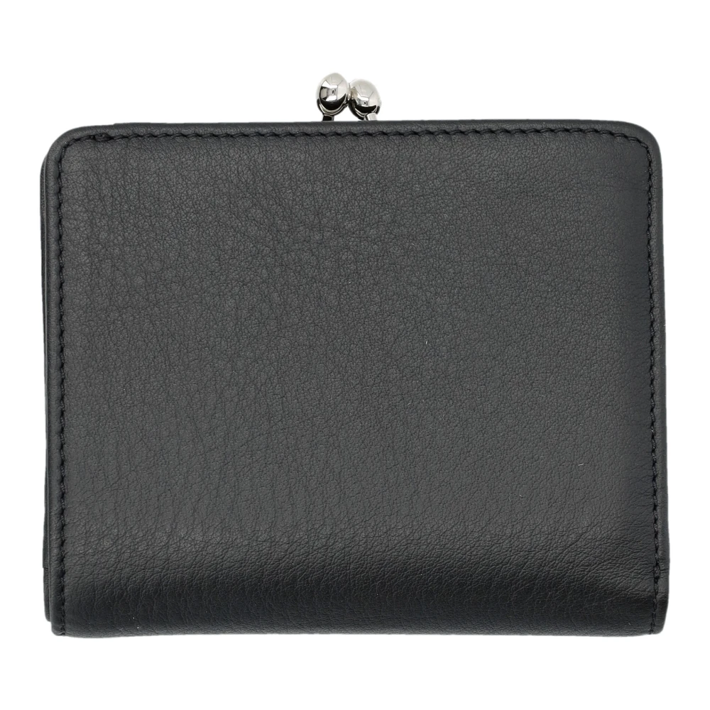 Vivienne Westwood Zwarte Leren Portemonnee met Iconische Orb Black Dames