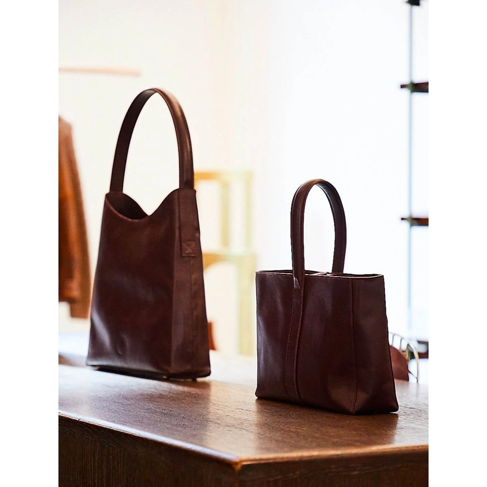 Ines De La Fressange Paris Léonore M bordeaux leren tas Red Dames
