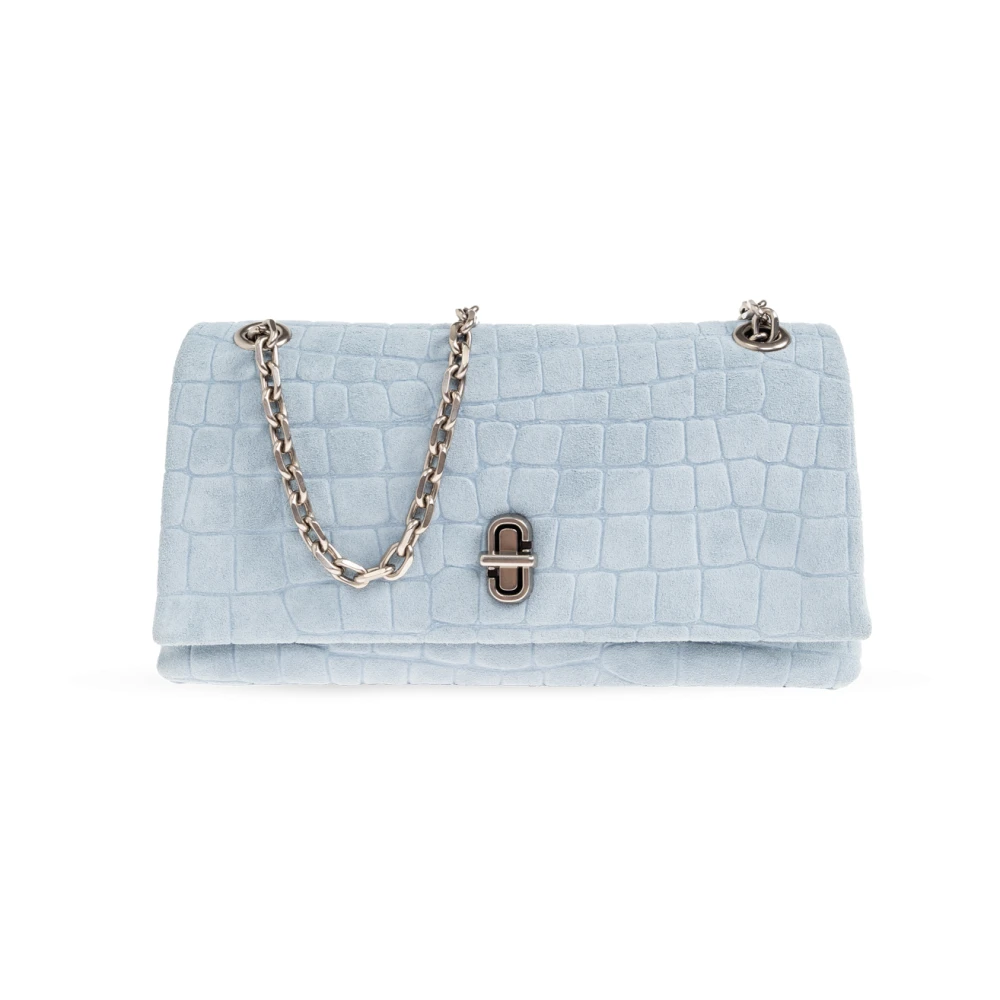 Marc Jacobs Blå Croc Dual Mini Axelväska