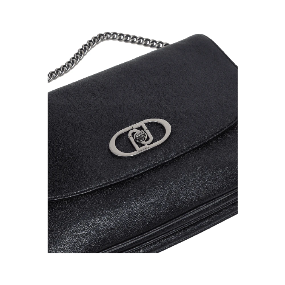 Liu Jo Zwarte Messenger Tas met Afneembare Band Black Dames