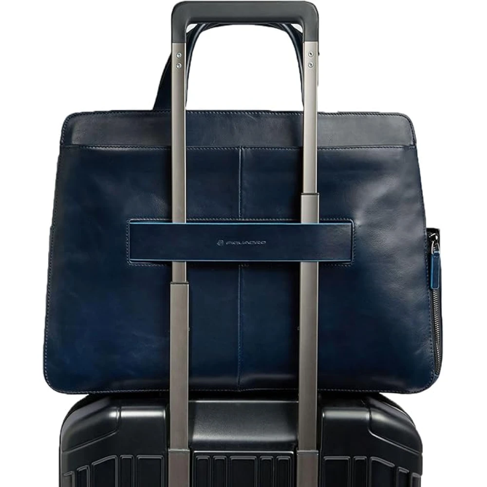 Piquadro Blauwe Zakelijke Tas Blue Unisex