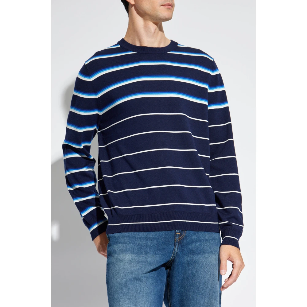 Paul Smith Gestreept patroon trui Blue Heren