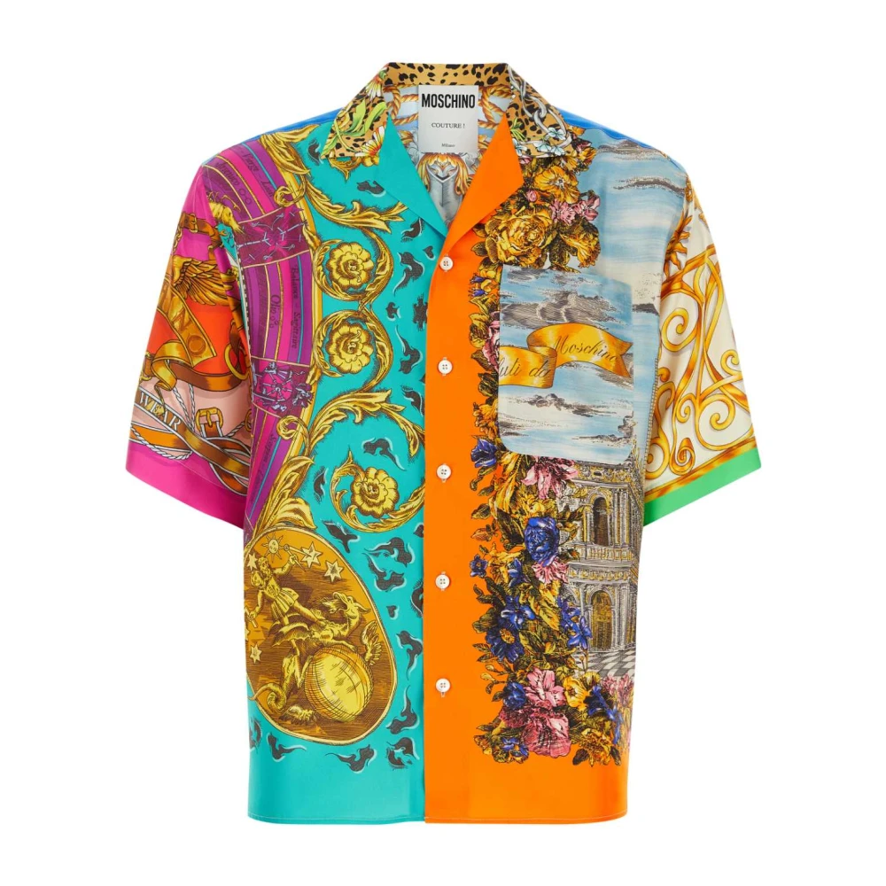 Moschino Zijden Print Shirt Multicolor Heren