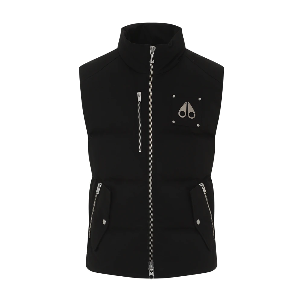 Moose Knuckles Zwarte Katoenen Vest Aw24 Black Heren