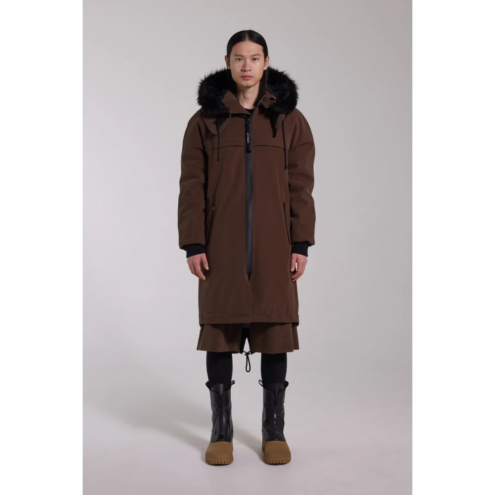 Stutterheim Waterdichte Matte Fishtail Parka Brown Heren