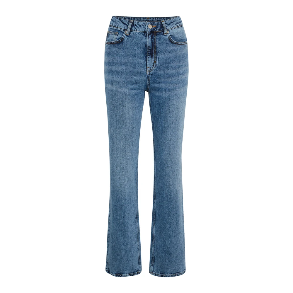 Part Two Flatterende high-waisted jeans Blue Dames