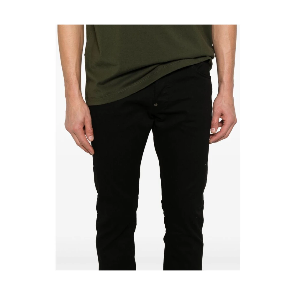 Dsquared2 Zwarte Klassieke Knoopsluiting Jeans Black Heren