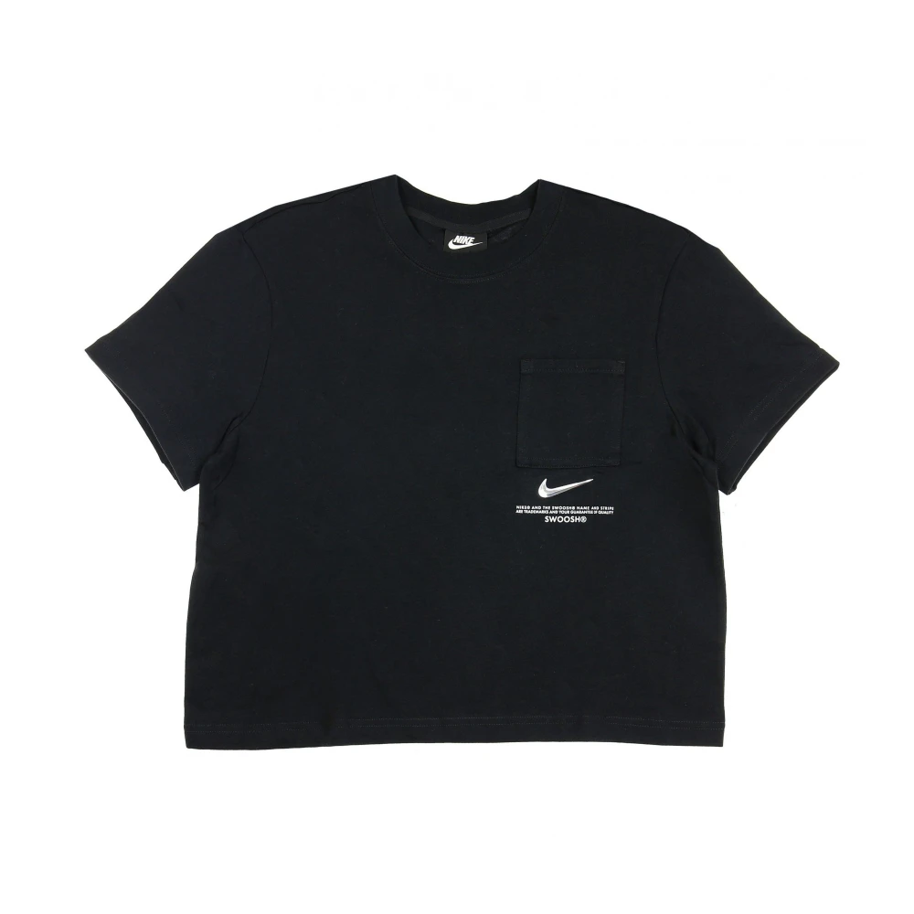 Nike Swoosh Top T-Shirt Black Dames