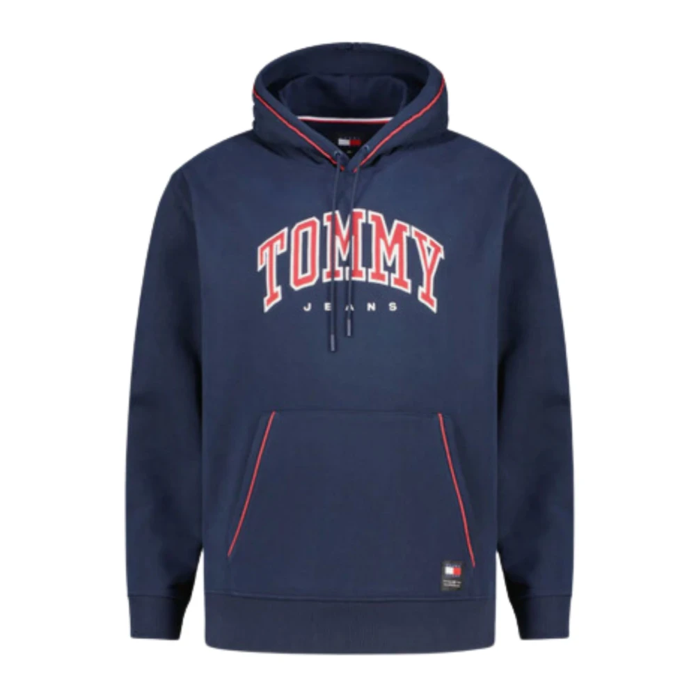Tommy Hilfiger Blauwe hoodie met zijzakken Blue Heren