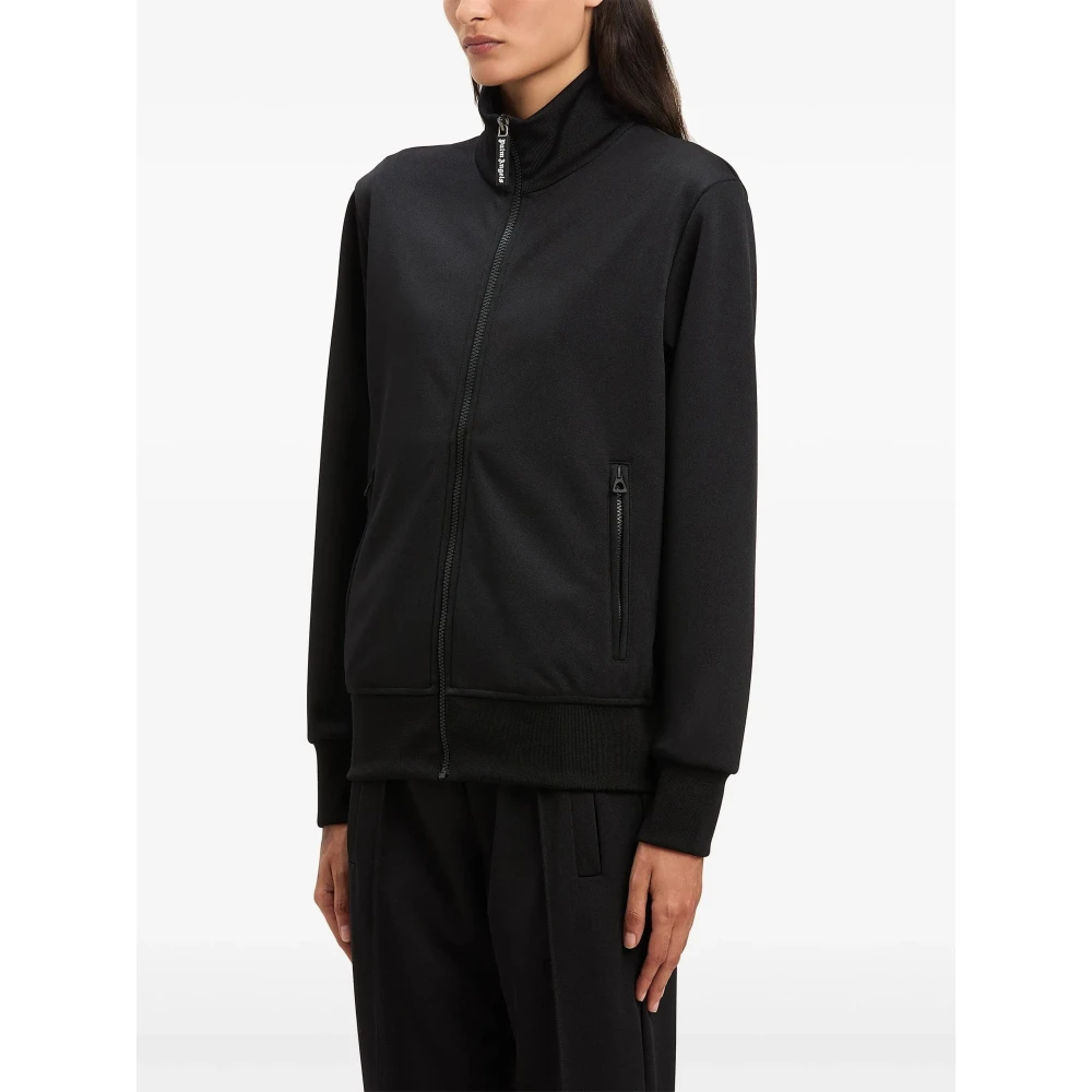 Palm Angels Gebogen Logo Track Jacket in Zwart Black Dames