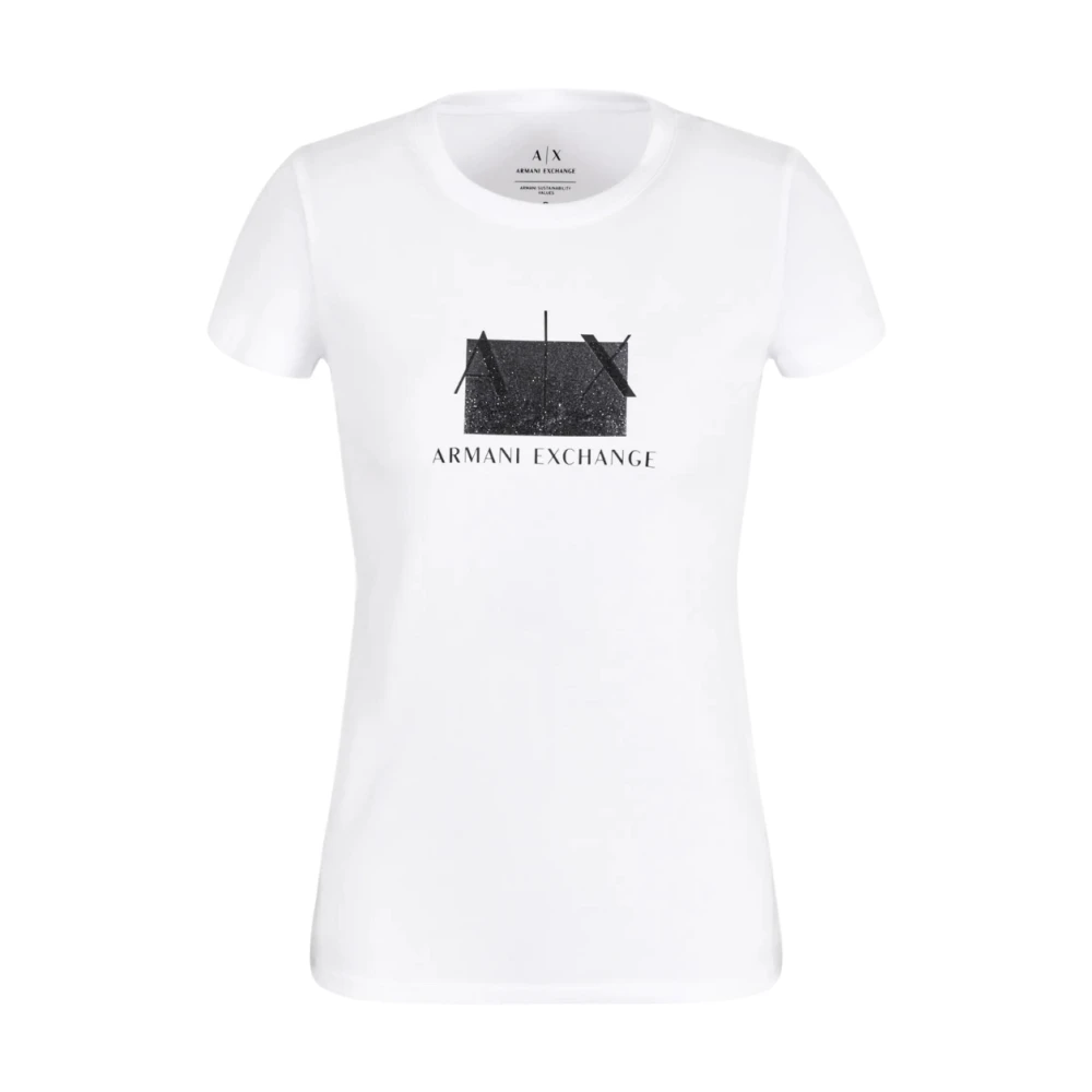 Armani Exchange Witte Optische T-shirt 3dyt51 yjetz White Dames