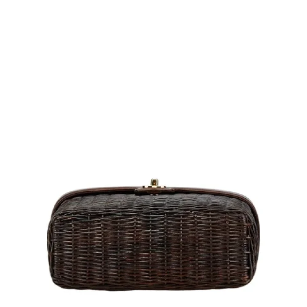 Chanel Vintage Pre-owned Fabric chanel-bags Brown Dames