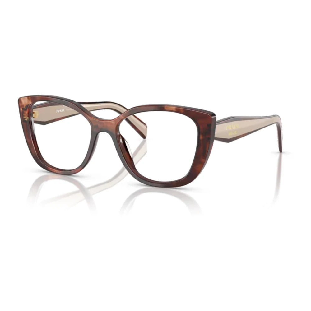 Prada Women's Brown Woman Pr B04v 07R1o1 Optical Frames Acetate Cat Eye Normal - Image 3