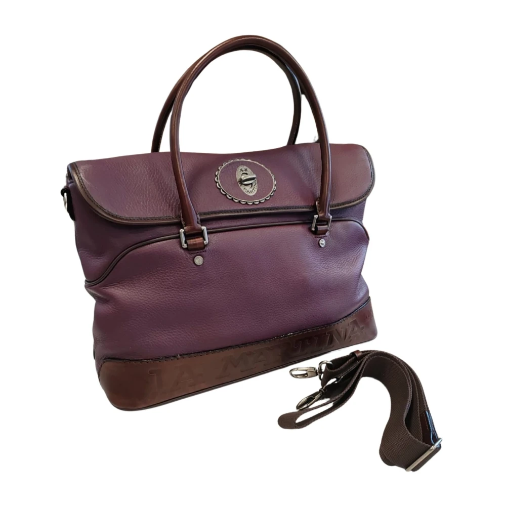 La Martina Women's Purple Messenger Handbag - One Size - Bags