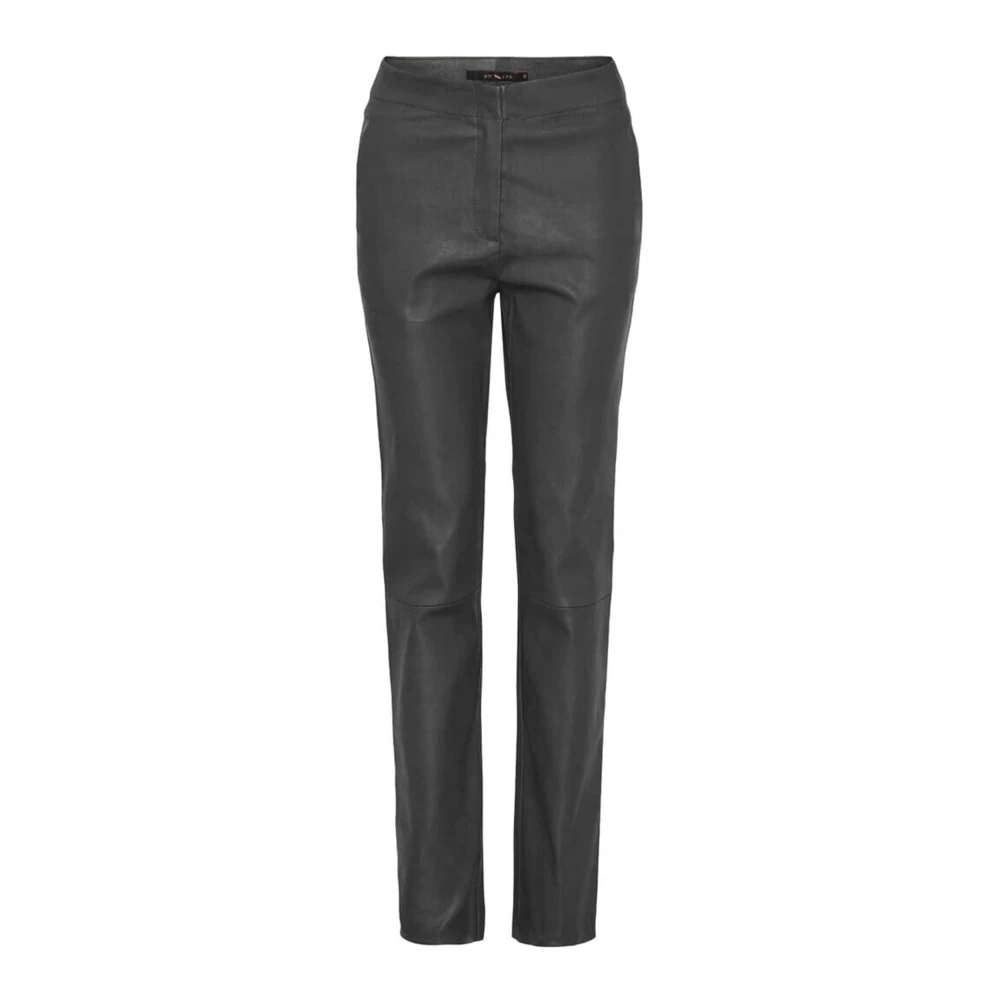Btfcph Vrouw Zwart Broeken Dames, 2XL, Leer, Relaxed Stretch Pants Skind 100172