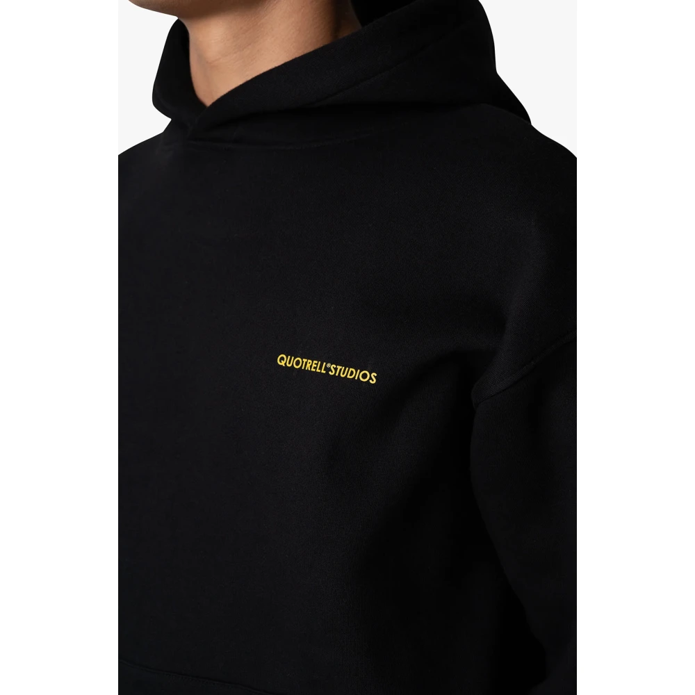 Quotrell Angel Hoodie Heren Zwart Geel Black Heren