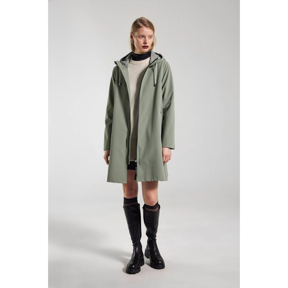 Stutterheim Lichtgewicht Rits Matte Regenjas Green Dames