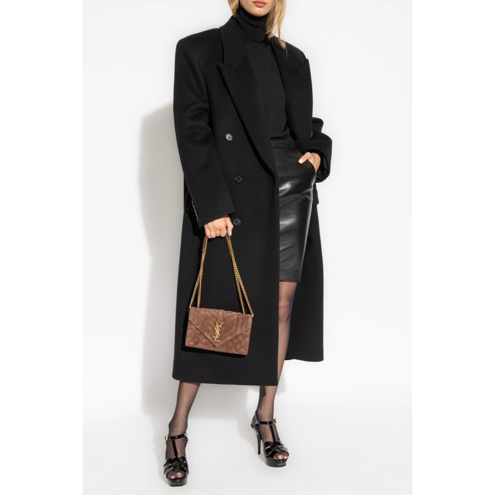 Saint Laurent Wollen coltruitop Black Dames