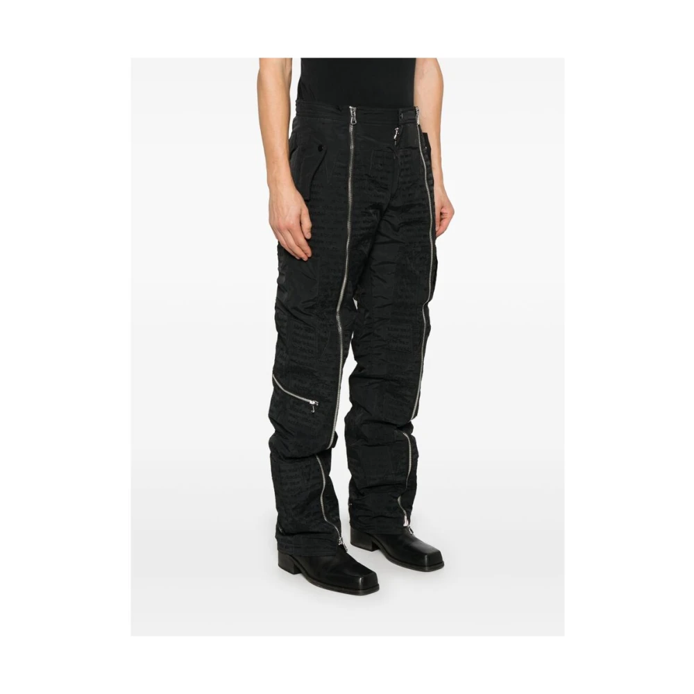 Who Decides War Zwarte Gewatteerde Logo Borduurwerk Broek Black Heren