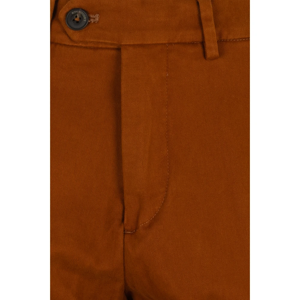 Roy Roger's Bruine Chino Gabardine Broek Brown Heren