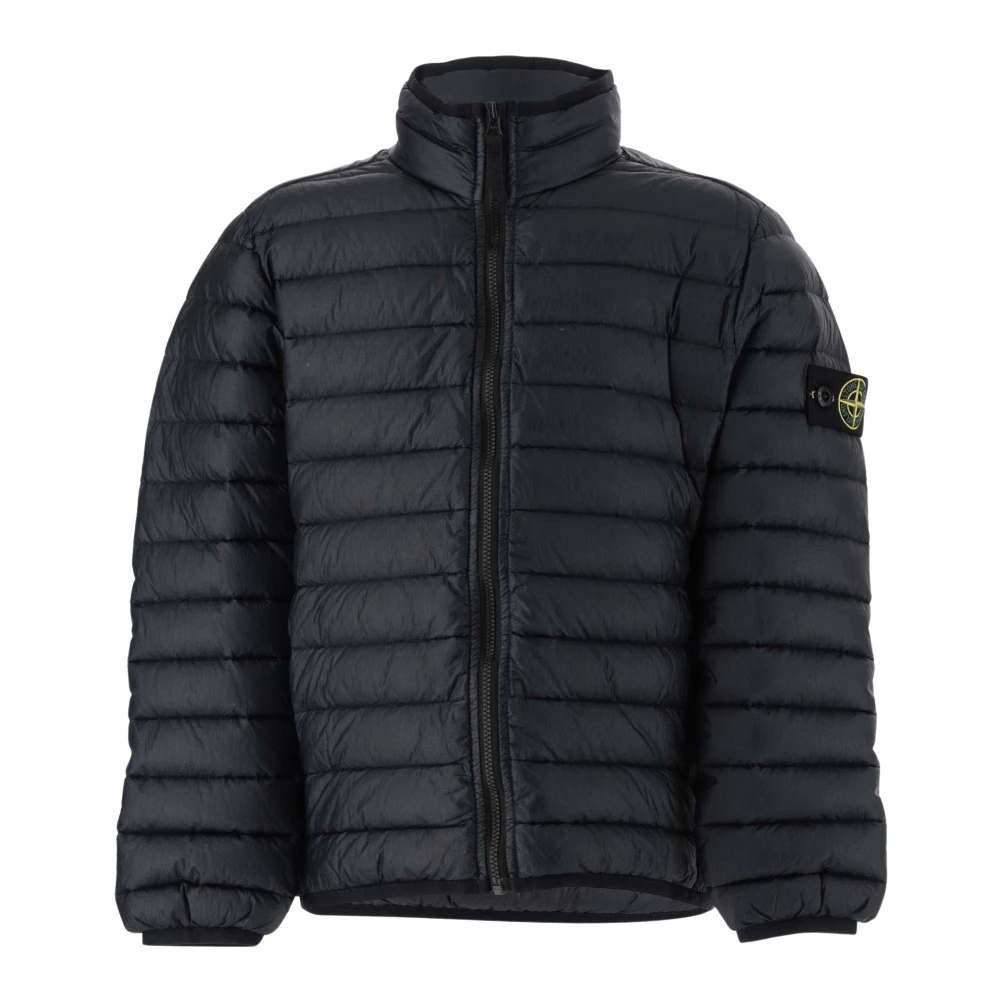 Stone Island Barn Vinterjacka - Marinblå, Nylon, Dun, Hög Krage Blue, Pojke