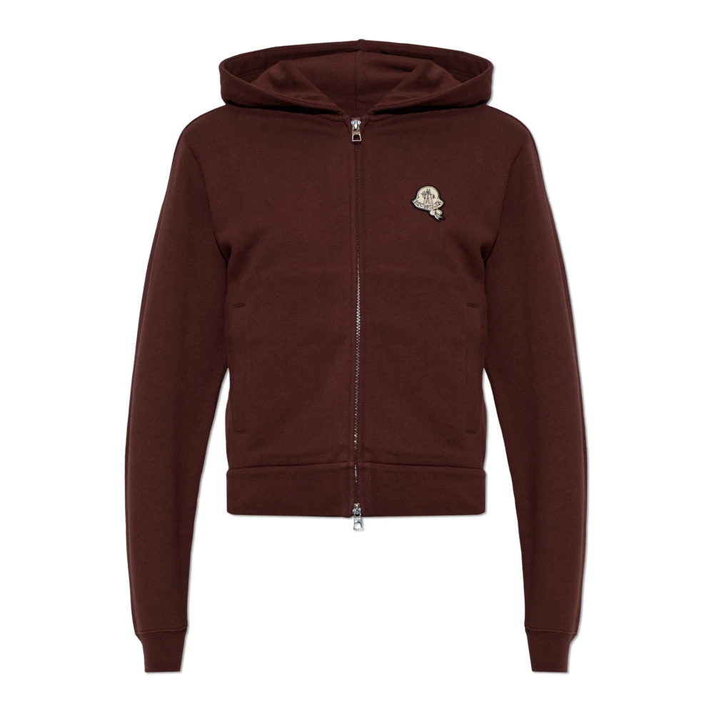 Moncler Vrouw Bruin Hoodies & Sweatvesten Dames, L, Zip-Throughs