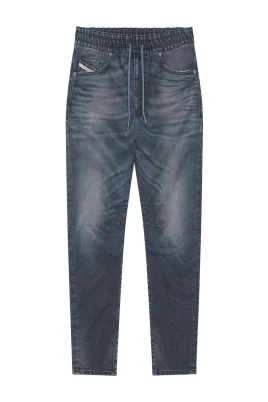 Blå Jeans med Fickor och Snörning