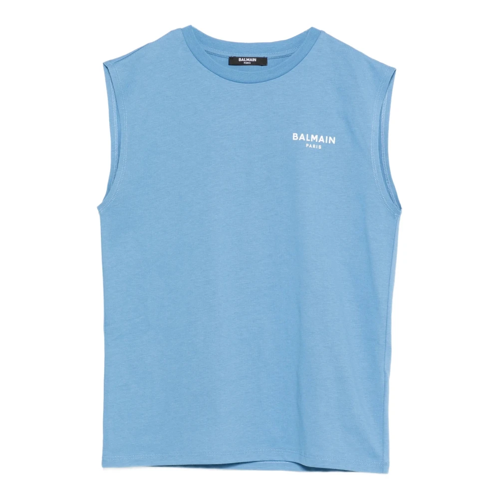 Balmain Boys Blue T-Shirts And Polos Clear