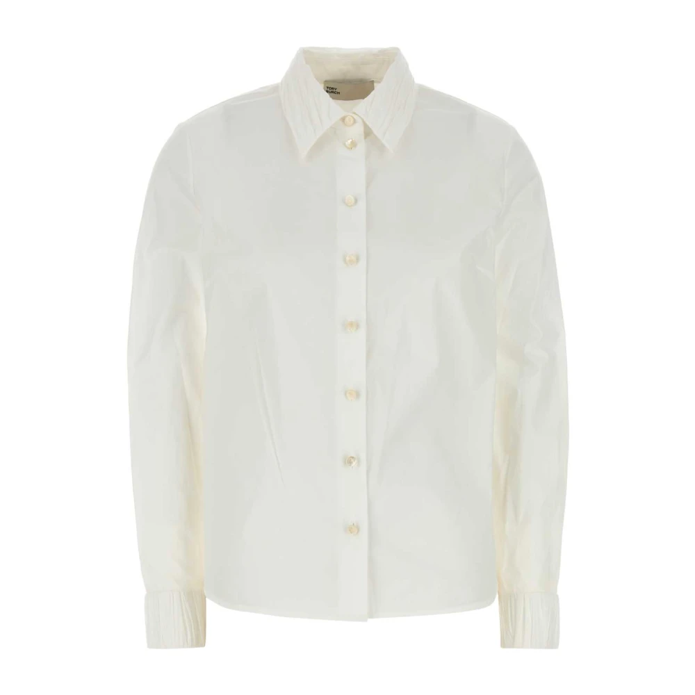 Tory Burch Stretch Poplin Skjorta White, Dam